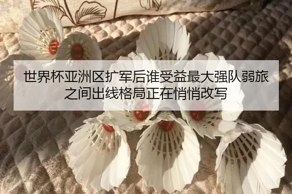 世界杯亚洲区扩军后谁受益最大强队弱旅之间出线格局正在悄悄改写